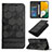 Funda de Cuero Cartera con Soporte Carcasa YB2 para Samsung Galaxy Quantum4 5G