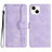 Funda de Cuero Cartera con Soporte Carcasa YX2 para Apple iPhone 15