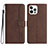 Funda de Cuero Cartera con Soporte Carcasa YX2 para Apple iPhone 15 Pro Max