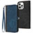 Funda de Cuero Cartera con Soporte Carcasa YX3 para Apple iPhone 15 Pro