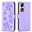 Funda de Cuero Cartera con Soporte Flores Carcasa BF1 para Huawei Honor 90 Pro 5G