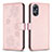 Funda de Cuero Cartera con Soporte Flores Carcasa BF1 para Oppo A17