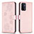 Funda de Cuero Cartera con Soporte Flores Carcasa BF1 para Oppo A74 5G