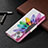 Funda de Cuero Cartera con Soporte Flores Carcasa L01 para Apple iPhone 15 Plus Vistoso