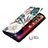 Funda de Cuero Cartera con Soporte Flores Carcasa L01 para Apple iPhone 16 Pro Max Multicolor