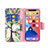 Funda de Cuero Cartera con Soporte Flores Carcasa L02 para Apple iPhone 13 Multicolor