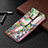 Funda de Cuero Cartera con Soporte Flores Carcasa L02 para Apple iPhone 13 Multicolor