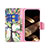 Funda de Cuero Cartera con Soporte Flores Carcasa L02 para Apple iPhone 15 Multicolor