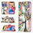 Funda de Cuero Cartera con Soporte Flores Carcasa L03 para Apple iPhone 13 Pro Max Multicolor