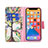 Funda de Cuero Cartera con Soporte Flores Carcasa L03 para Apple iPhone 13 Pro Max Multicolor