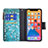 Funda de Cuero Cartera con Soporte Flores Carcasa para Apple iPhone 13 Pro Max Cian