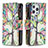 Funda de Cuero Cartera con Soporte Flores Carcasa para Apple iPhone 13 Pro Max Multicolor