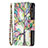 Funda de Cuero Cartera con Soporte Flores Carcasa para Apple iPhone 13 Pro Max Multicolor