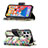 Funda de Cuero Cartera con Soporte Flores Carcasa para Apple iPhone 13 Pro Max Multicolor