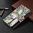 Funda de Cuero Cartera con Soporte Flores Carcasa para Apple iPhone 13 Pro Max Multicolor