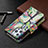 Funda de Cuero Cartera con Soporte Flores Carcasa para Apple iPhone 13 Pro Max Multicolor