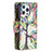 Funda de Cuero Cartera con Soporte Flores Carcasa para Apple iPhone 14 Pro Max Multicolor