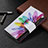 Funda de Cuero Cartera con Soporte Flores Carcasa para Apple iPhone 14 Pro Max Vistoso