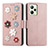 Funda de Cuero Cartera con Soporte Flores Carcasa S02D para Realme C35