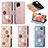 Funda de Cuero Cartera con Soporte Flores Carcasa S02D para Samsung Galaxy A42 5G