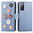 Funda de Cuero Cartera con Soporte Flores Carcasa S02D para Samsung Galaxy S20 FE 4G