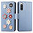 Funda de Cuero Cartera con Soporte Flores Carcasa S02D para Sony Xperia 10 IV SO-52C