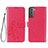 Funda de Cuero Cartera con Soporte Flores Carcasa S03D para Samsung Galaxy S21 Plus 5G