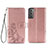 Funda de Cuero Cartera con Soporte Flores Carcasa S03D para Samsung Galaxy S21 Plus 5G