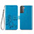 Funda de Cuero Cartera con Soporte Flores Carcasa S03D para Samsung Galaxy S21 Plus 5G