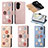 Funda de Cuero Cartera con Soporte Flores Carcasa S04D para Huawei Nova 10