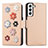 Funda de Cuero Cartera con Soporte Flores Carcasa S04D para Samsung Galaxy S21 Plus 5G