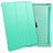 Funda de Cuero Cartera con Soporte L01 para Apple iPad 3 Verde