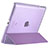 Funda de Cuero Cartera con Soporte L01 para Apple iPad 4 Morado