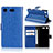 Funda de Cuero Cartera con Soporte L01 para Sony Xperia XZ1 Compact Azul