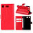 Funda de Cuero Cartera con Soporte L01 para Sony Xperia XZ1 Compact Rojo