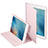 Funda de Cuero Cartera con Soporte L03 para Apple iPad Mini 3 Rosa