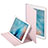 Funda de Cuero Cartera con Soporte L03 para Apple iPad Mini 4 Rosa