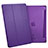 Funda de Cuero Cartera con Soporte L06 para Apple iPad Mini 4 Morado