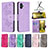 Funda de Cuero Cartera con Soporte Mariposa Carcasa B01F para Samsung Galaxy A04E