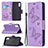 Funda de Cuero Cartera con Soporte Mariposa Carcasa B01F para Samsung Galaxy M02