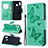 Funda de Cuero Cartera con Soporte Mariposa Carcasa B01F para Samsung Galaxy M10S