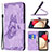 Funda de Cuero Cartera con Soporte Mariposa Carcasa B02F para Samsung Galaxy F02S SM-E025F