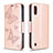 Funda de Cuero Cartera con Soporte Mariposa Carcasa B13F para Samsung Galaxy A01 SM-A015