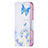 Funda de Cuero Cartera con Soporte Mariposa Carcasa L01 para Apple iPhone 14 Azul