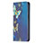 Funda de Cuero Cartera con Soporte Mariposa Carcasa L01 para Apple iPhone 14 Pro Azul