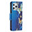 Funda de Cuero Cartera con Soporte Mariposa Carcasa L07 para Apple iPhone 13 Pro Max Azul