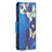 Funda de Cuero Cartera con Soporte Mariposa Carcasa L07 para Apple iPhone 14 Plus Azul