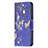 Funda de Cuero Cartera con Soporte Mariposa Carcasa L07 para Apple iPhone 15 Azul Real