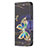 Funda de Cuero Cartera con Soporte Mariposa Carcasa L07 para Apple iPhone 15 Pro Max Multicolor