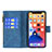 Funda de Cuero Cartera con Soporte Mariposa Carcasa L08 para Apple iPhone 13 Azul